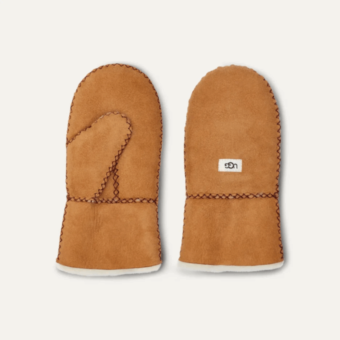 Sheepskin Mitten with Stitch Sheepskin Mitten with Stitch